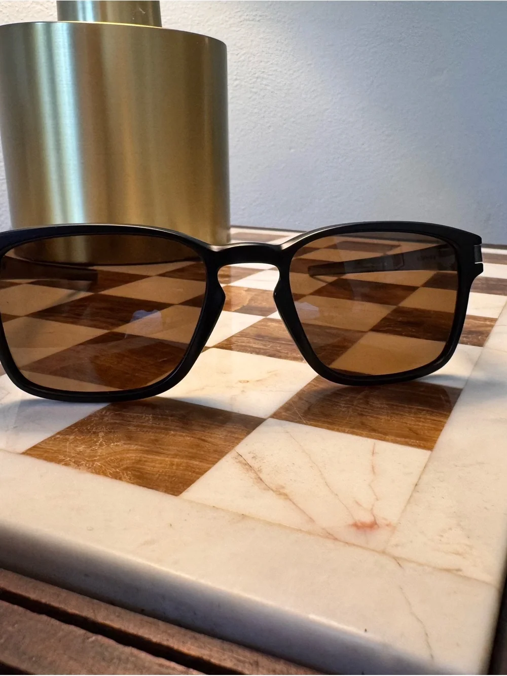Oakley Latch SQ OO9353-01 Black Frame Sunglasses with Brown Lenses (Polarized)